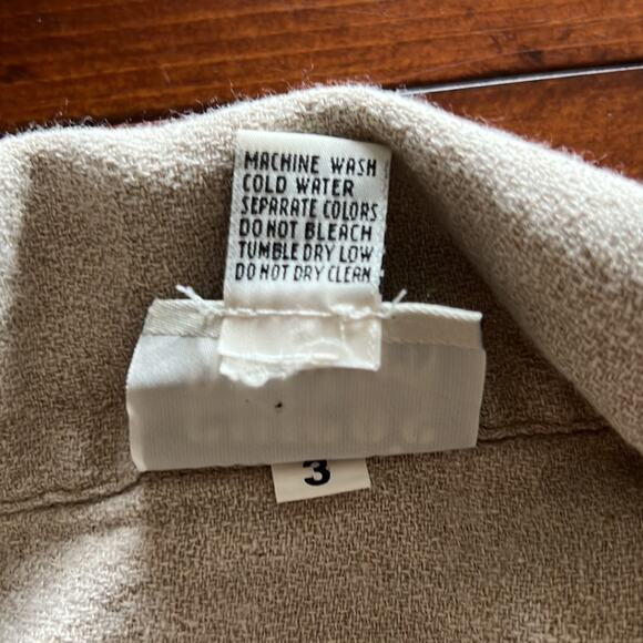 Chico’s Design 3 Beige Linen Blend Blouse Woman's Size 16 - Picture 5 of 8